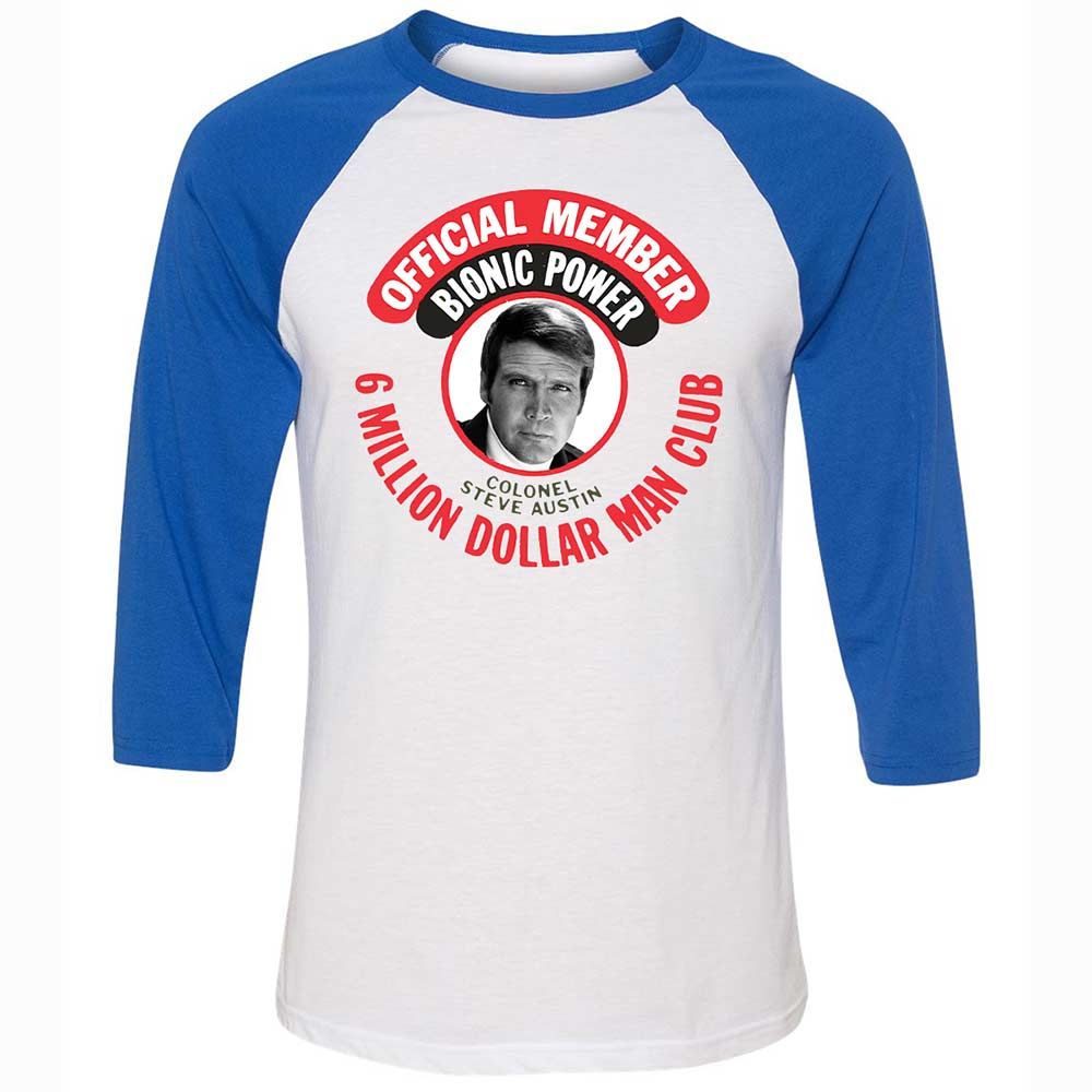 Unisex 3/4 Baseball Tee - KY1M2YQ9 - White/True Royal - 10