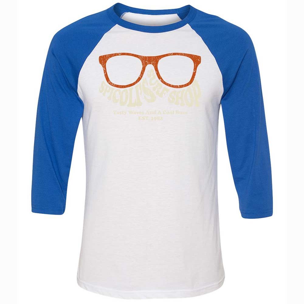 Unisex 3/4 Baseball Tee - BZ8E8H8B - White/True Royal - 10