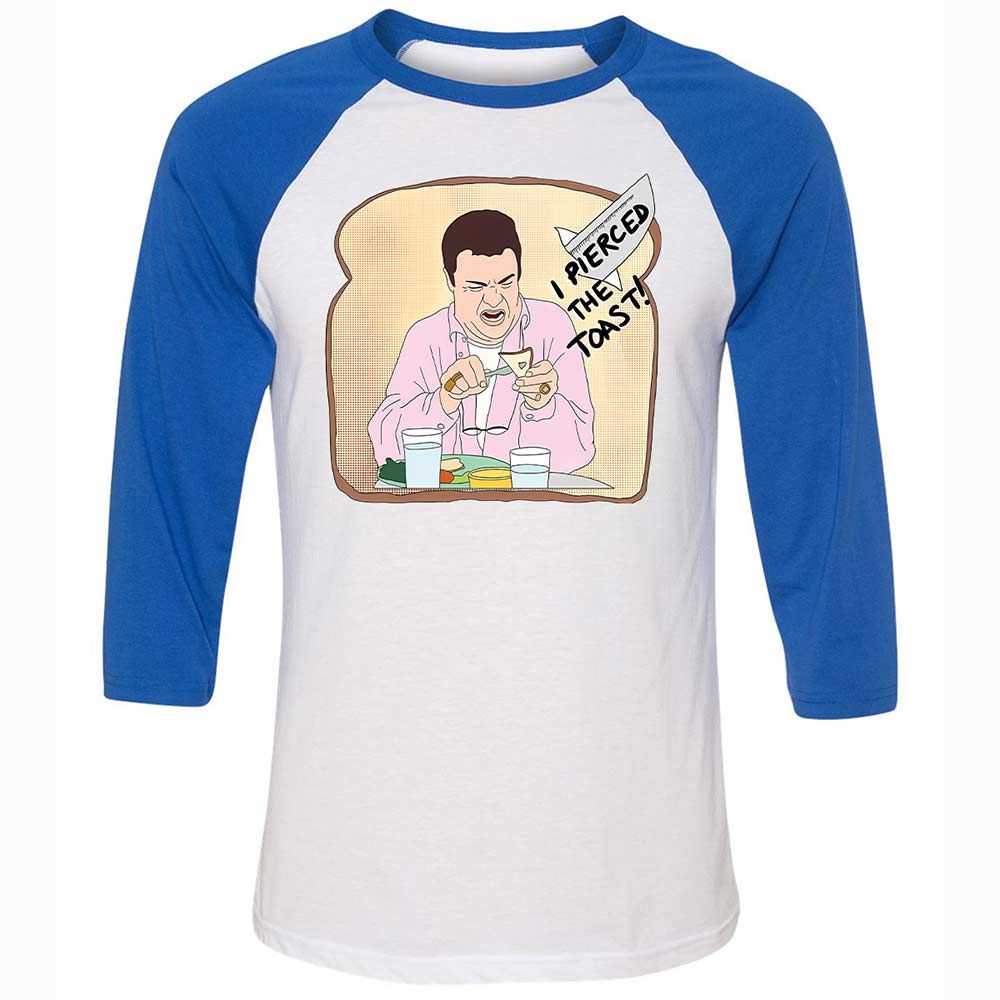 Unisex 3/4 Baseball Tee - BGJWKU9V - White/True Royal - 10