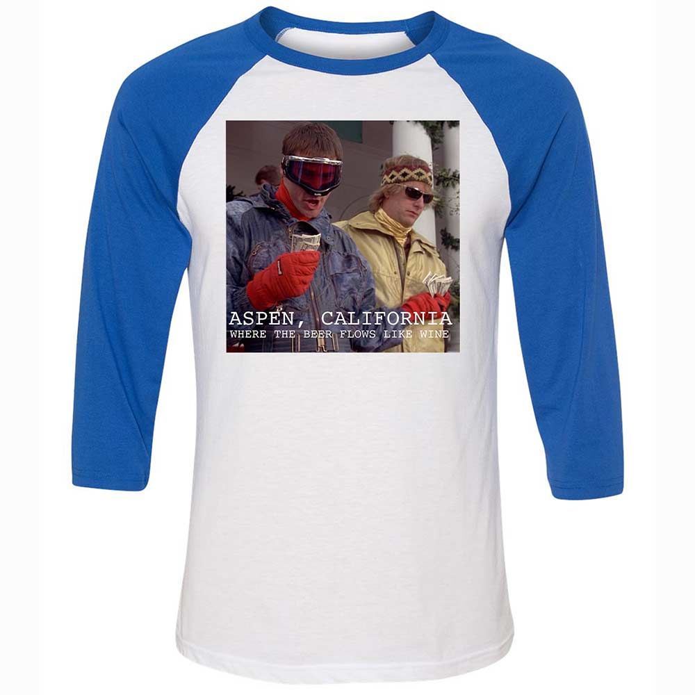 Unisex 3/4 Baseball Tee - U8GUQ3KD - White/True Royal - 10