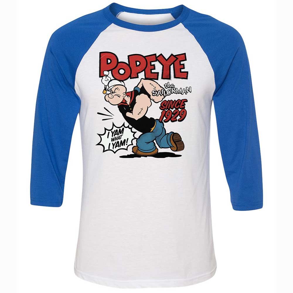 Unisex 3/4 Baseball Tee - KNM8D9G3 - White/True Royal - 10