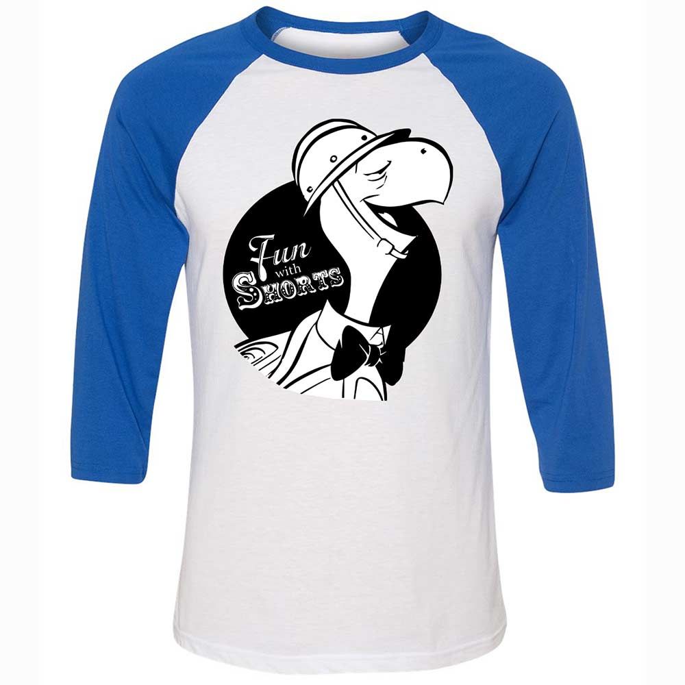 Unisex 3/4 Baseball Tee - EUAPHMNB - White/True Royal - 10