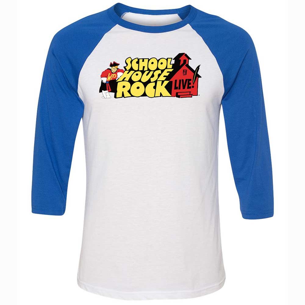 Unisex 3/4 Baseball Tee - 322K3PY8 - White/True Royal - 10