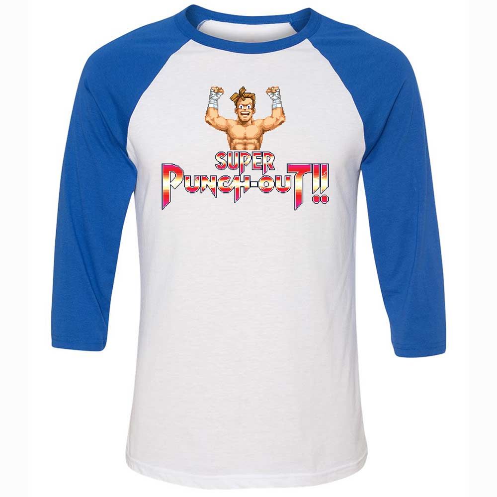 Unisex 3/4 Baseball Tee - E7XP74VU - White/True Royal - 10