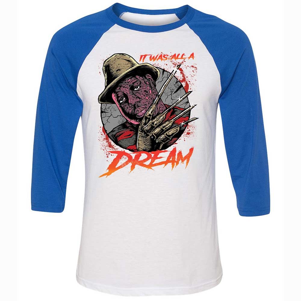 Unisex 3/4 Baseball Tee - A9HC2J68 - White/True Royal - 10