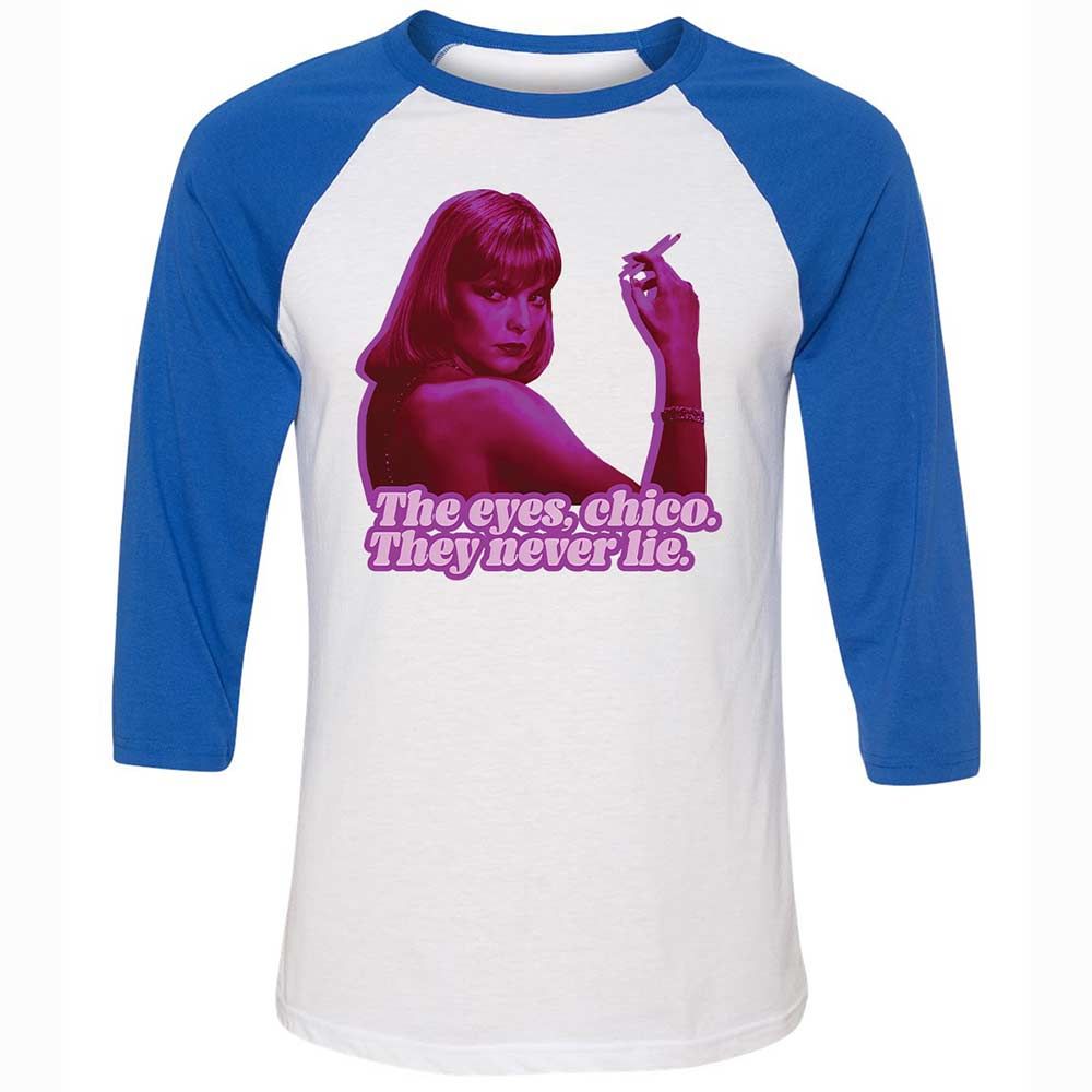 Unisex 3/4 Baseball Tee - JRCFE2FH - White/True Royal - 10