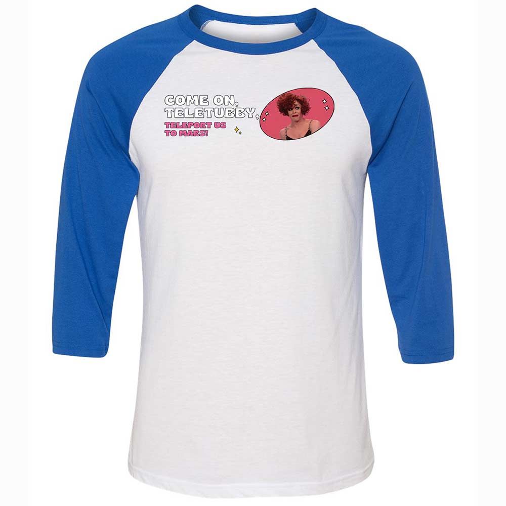 Unisex 3/4 Baseball Tee - WCM9BR3M - White/True Royal - 10
