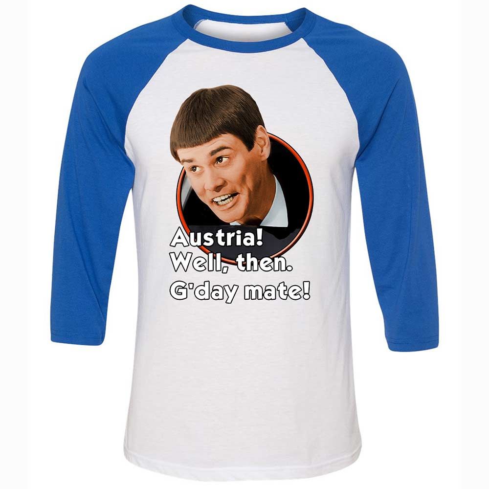 Unisex 3/4 Baseball Tee - H3QY34GT - White/True Royal - 10