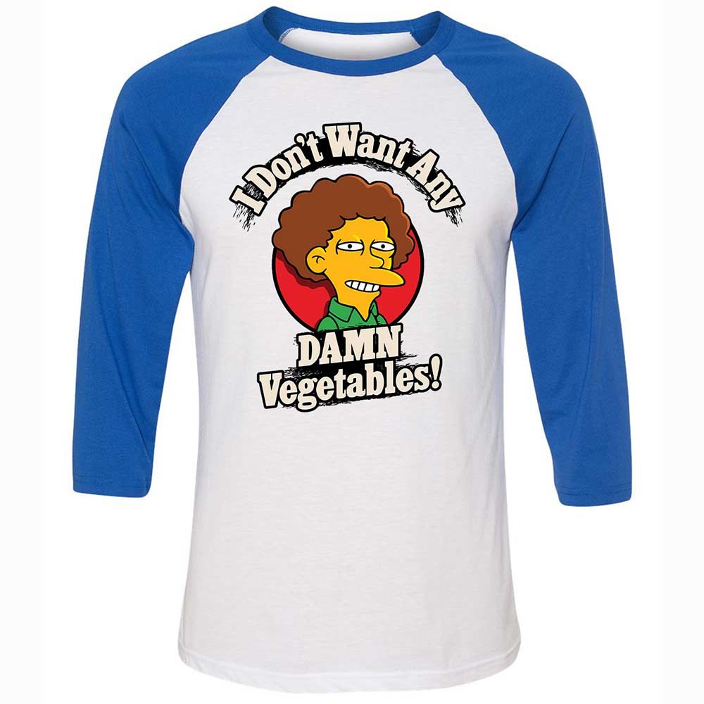 I Don't Want Any Damn Vegetables! - White/True Royal - 10