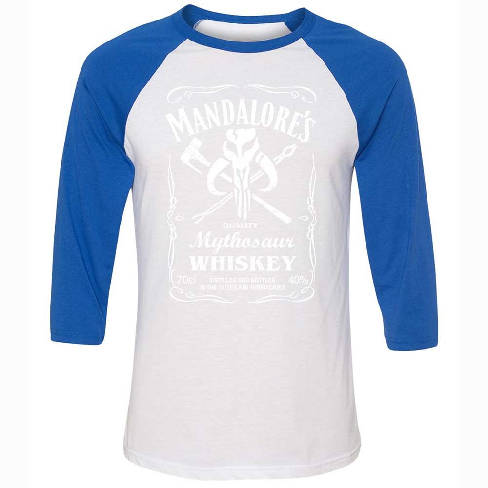 Unisex 3/4 Baseball Tee - 12YERGWF - White/True Royal - 10