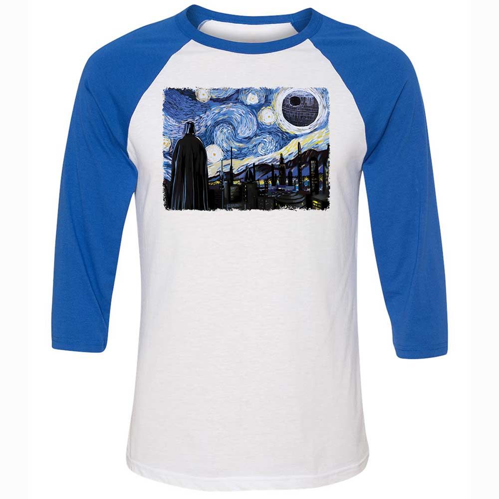 Unisex 3/4 Baseball Tee - 6Q4EQ1TC - White/True Royal - 10