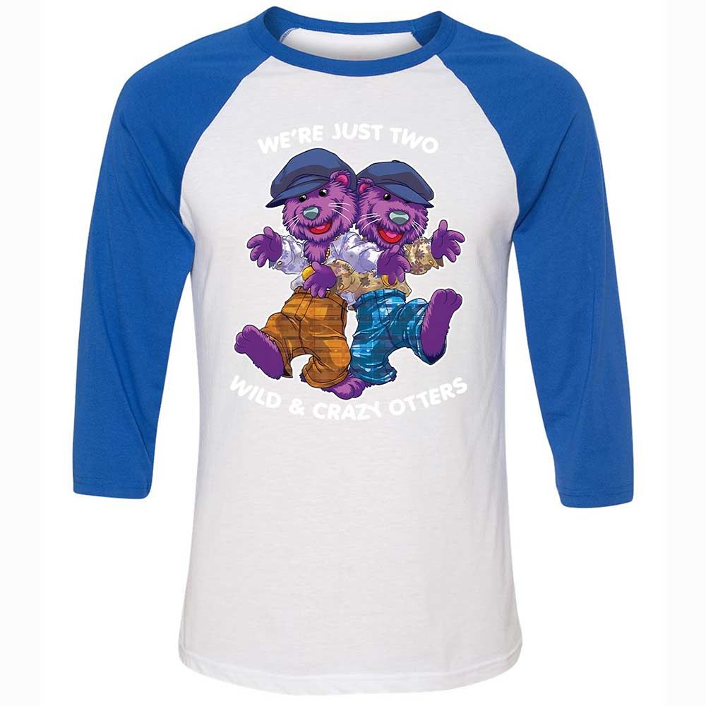 Two wild & crazy otters - White/True Royal - 10