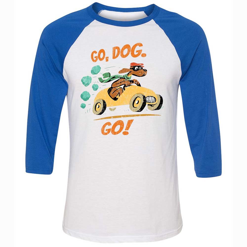 Unisex 3/4 Baseball Tee - YDWBASAX - White/True Royal - 10