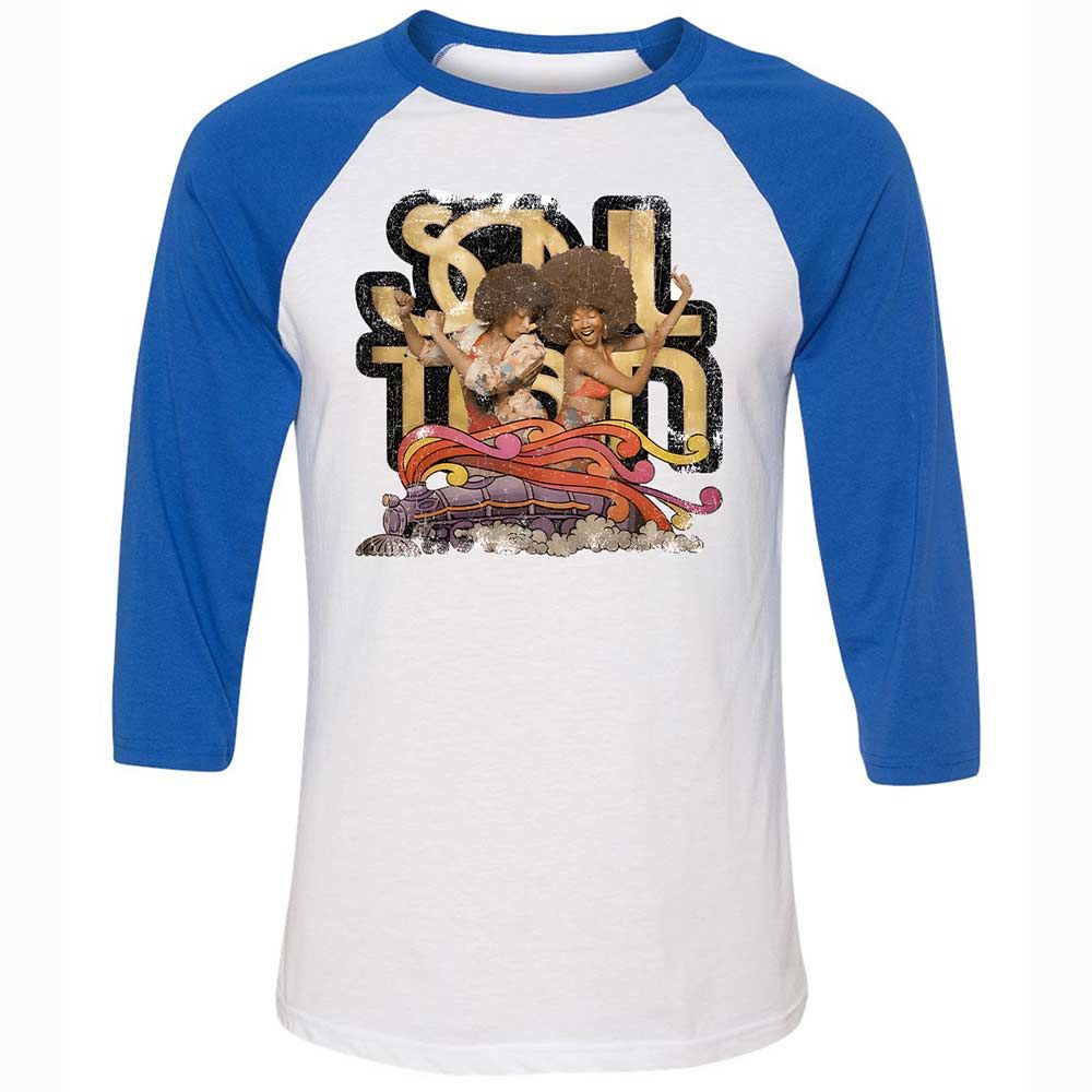 Retro Soul Train Dance Vibes - White/True Royal - 10
