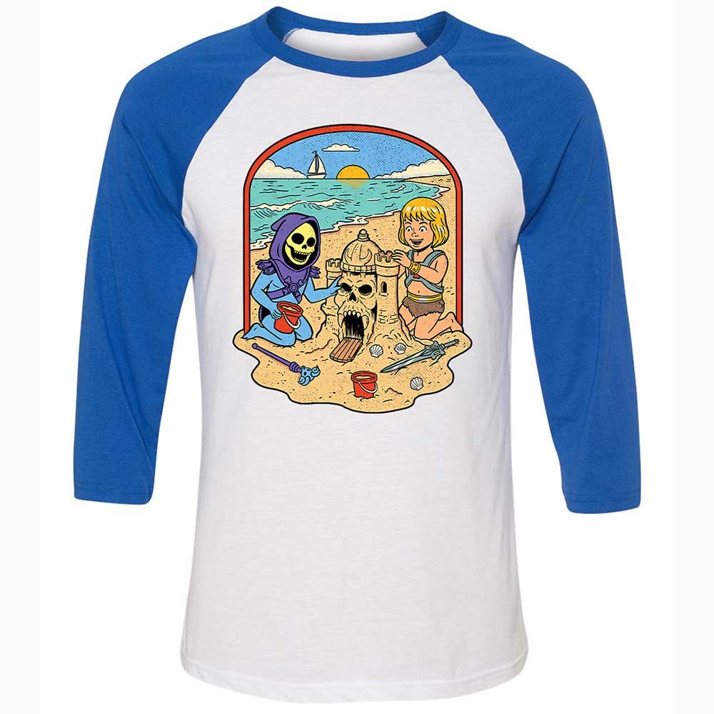 Unisex 3/4 Baseball Tee - TLT4E69S - White/True Royal - 10
