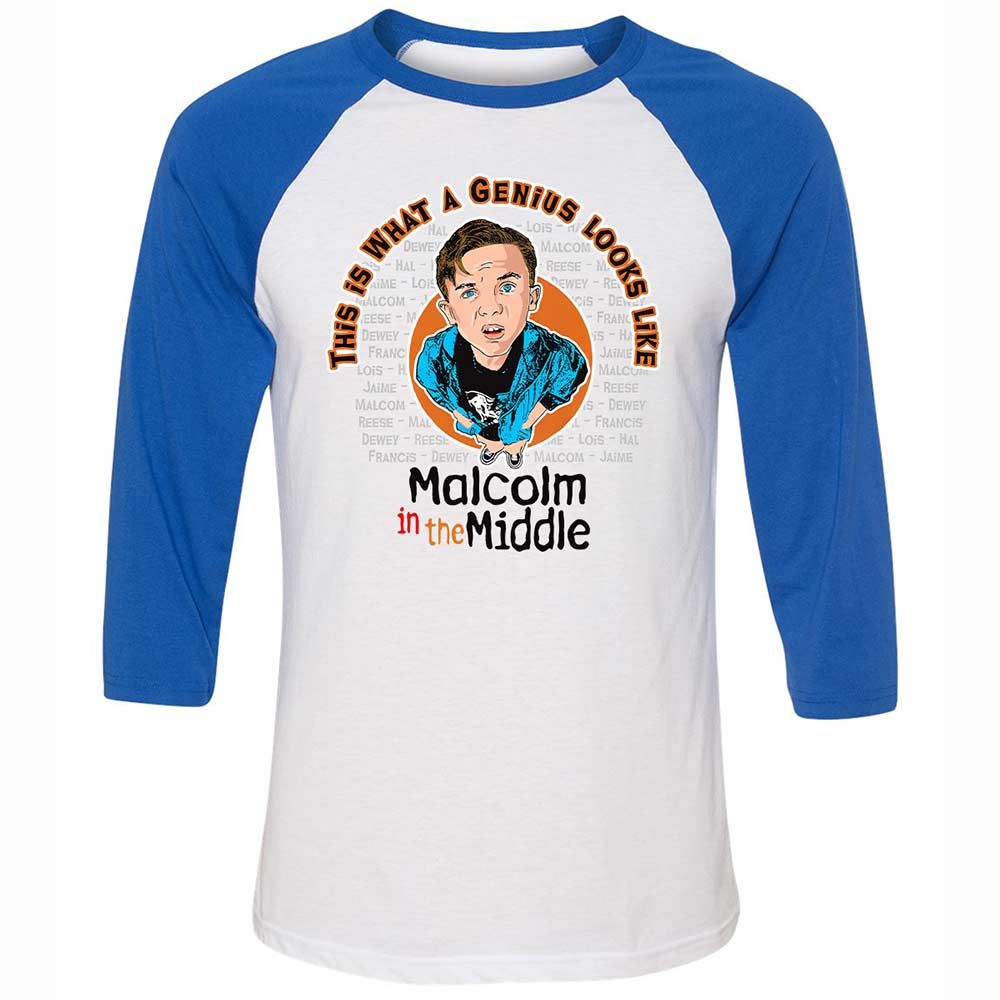 Unisex 3/4 Baseball Tee - D4UV7D98 - White/True Royal - 10