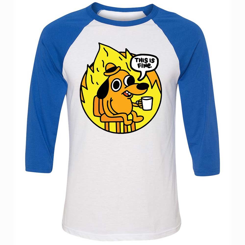 This is Fine - White/True Royal - 10