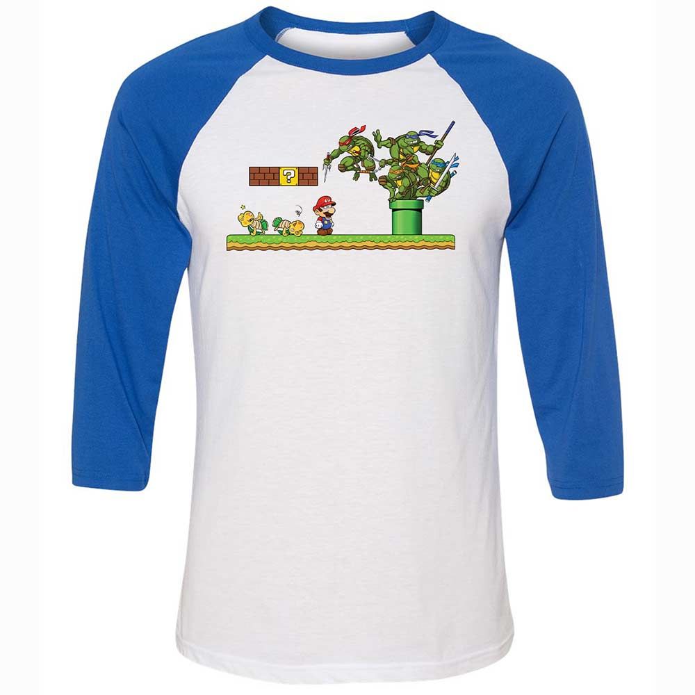 Unisex 3/4 Baseball Tee - VL5WHL6F - White/True Royal - 10