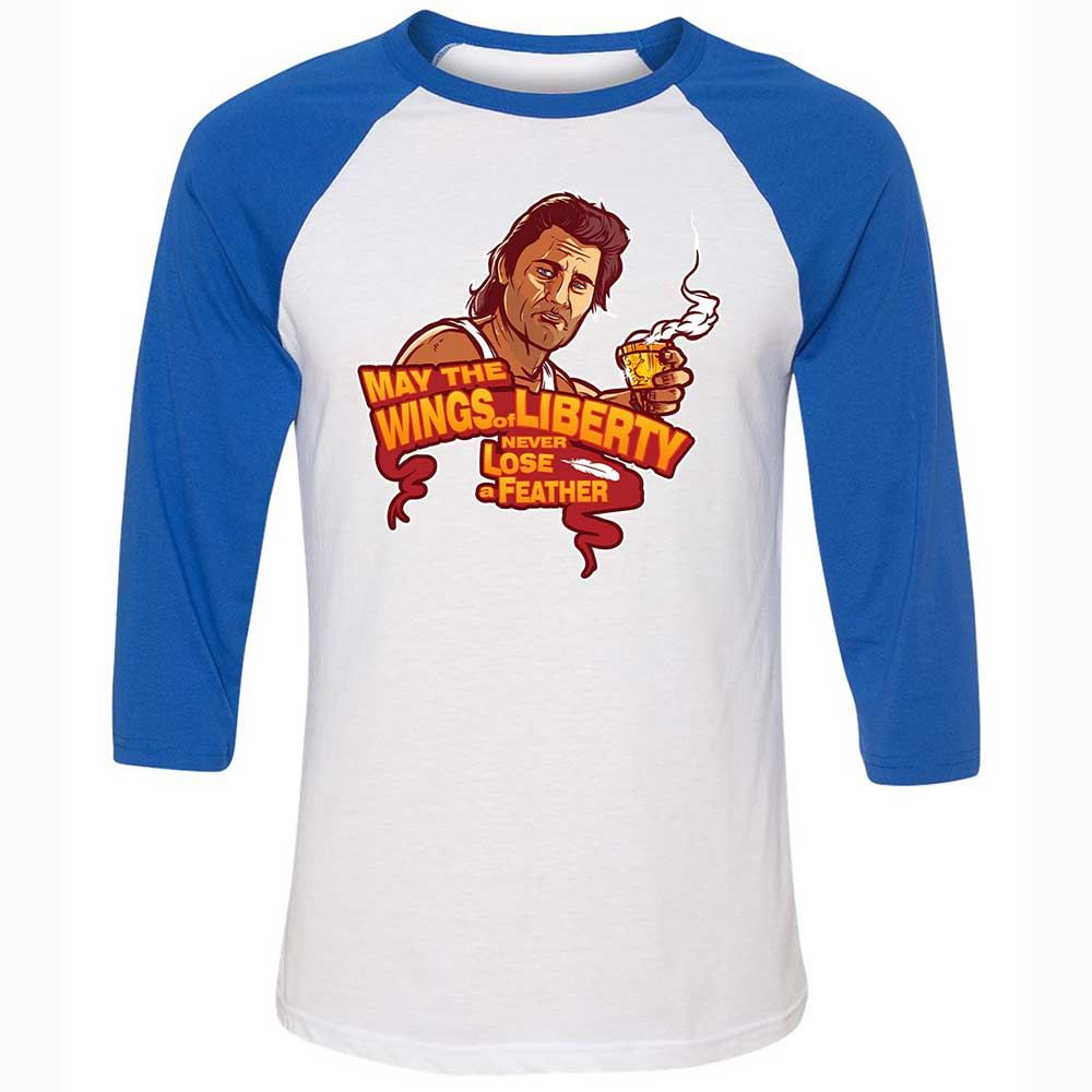 Unisex 3/4 Baseball Tee - 4RSG749E - White/True Royal - 10