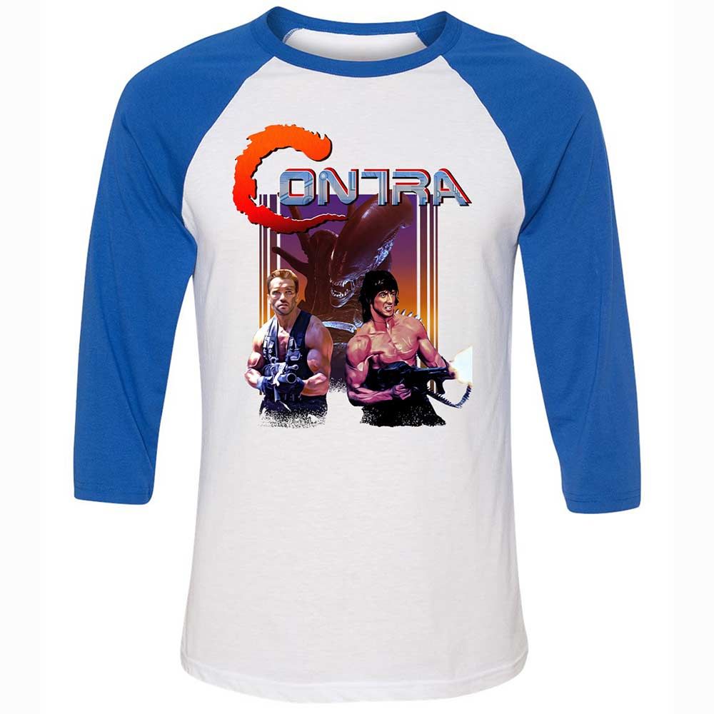 Unisex 3/4 Baseball Tee - FG87PWEY - White/True Royal - 10