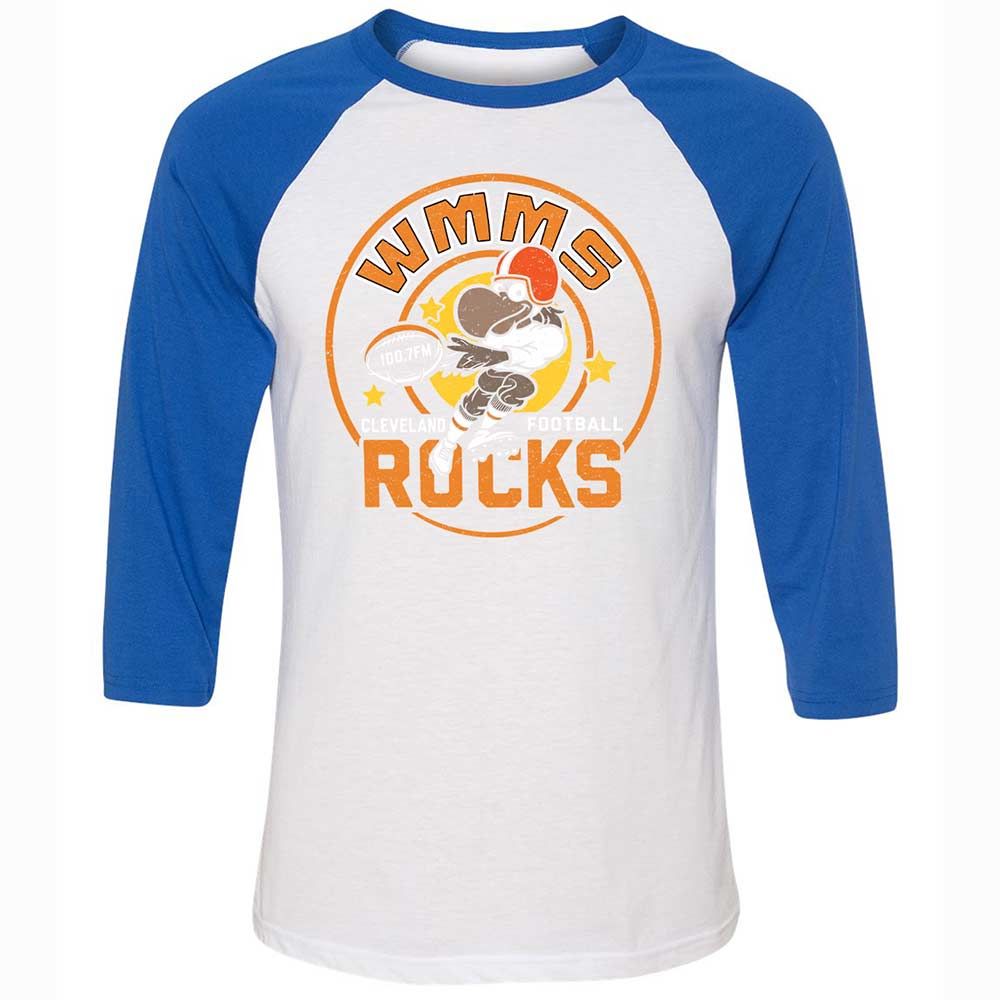 Unisex 3/4 Baseball Tee - PEVDMAJJ - White/True Royal - 10