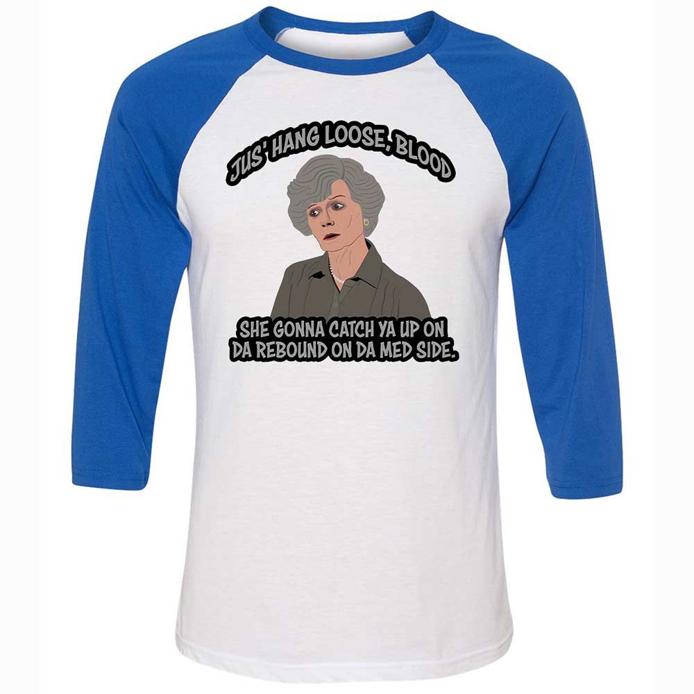 Unisex 3/4 Baseball Tee - YJ765M5F - White/True Royal - 10