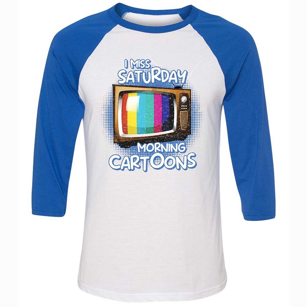 Unisex 3/4 Baseball Tee - D3JLVLP7 - White/True Royal - 10