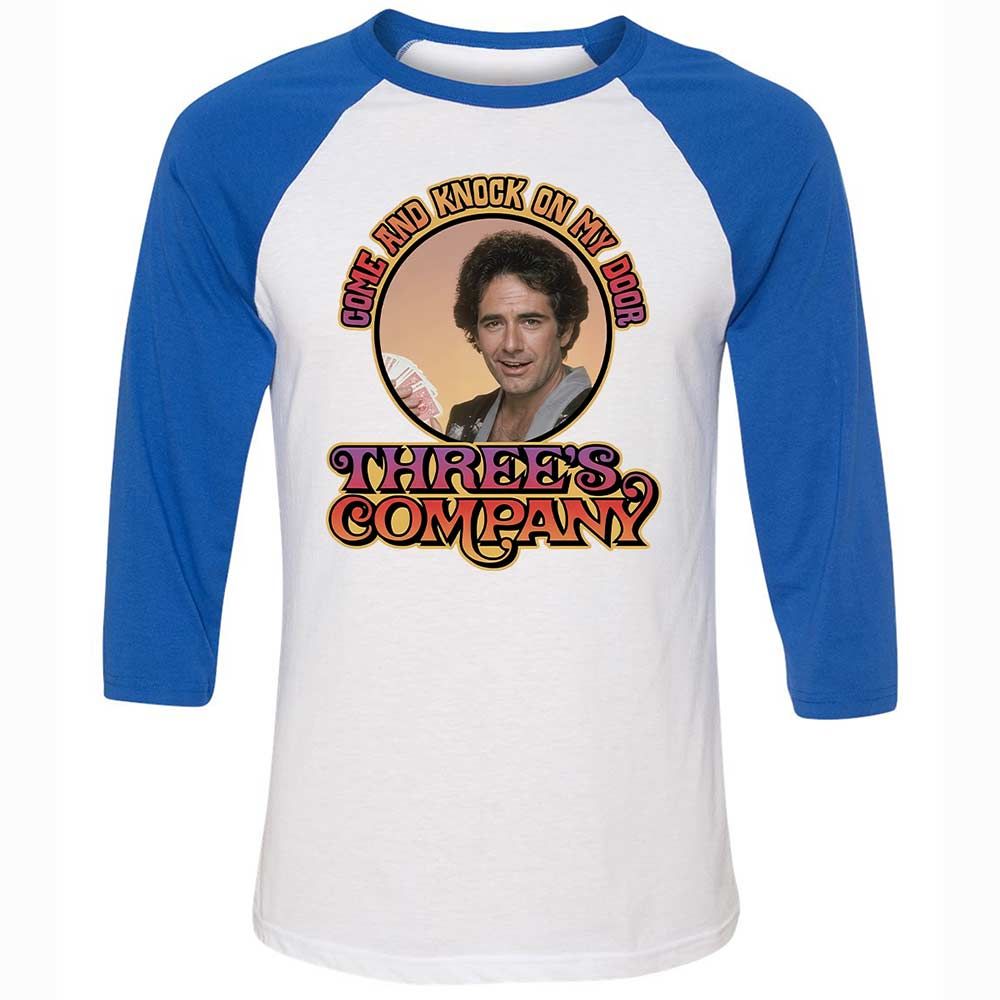 Unisex 3/4 Baseball Tee - NEF6QQEA - White/True Royal - 10
