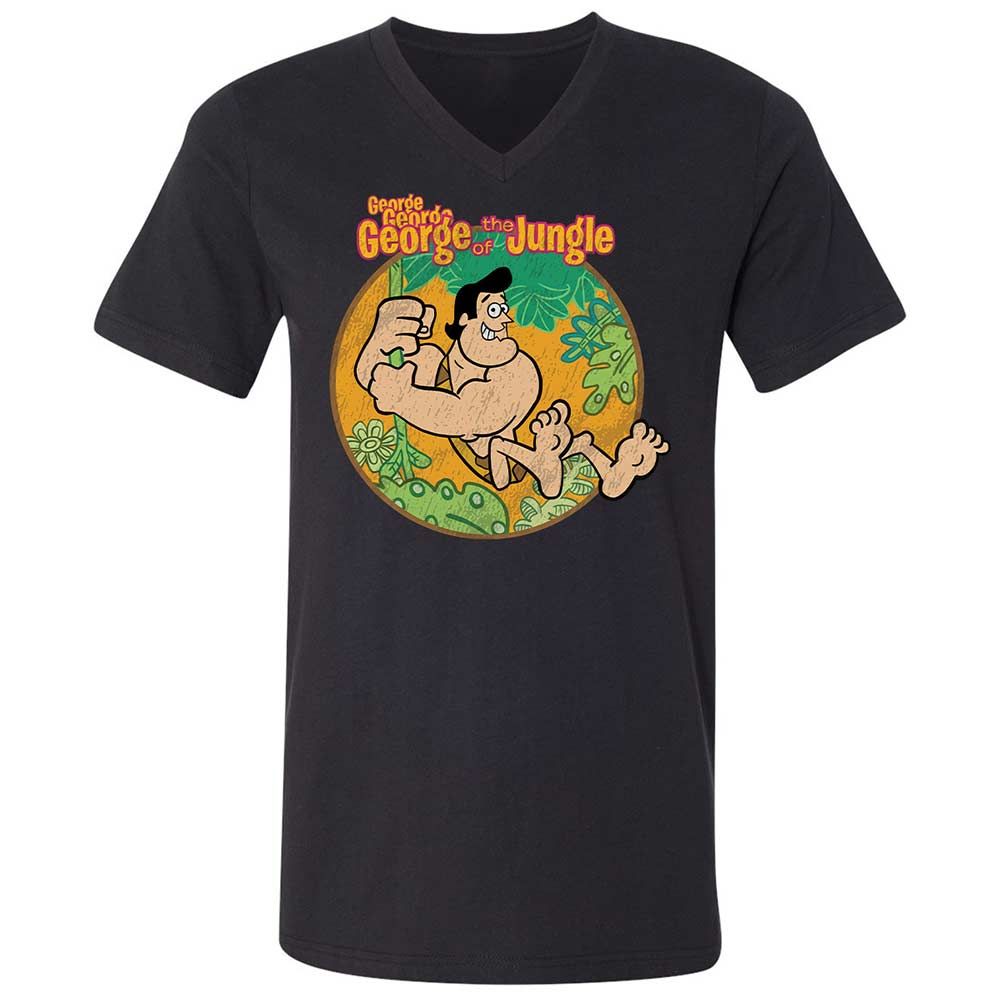 Unisex V-Neck T-Shirt - CK6KDF6D - Black - 11
