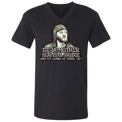 Unisex V-Neck T-Shirt - SF9JU4QY - Black - 11