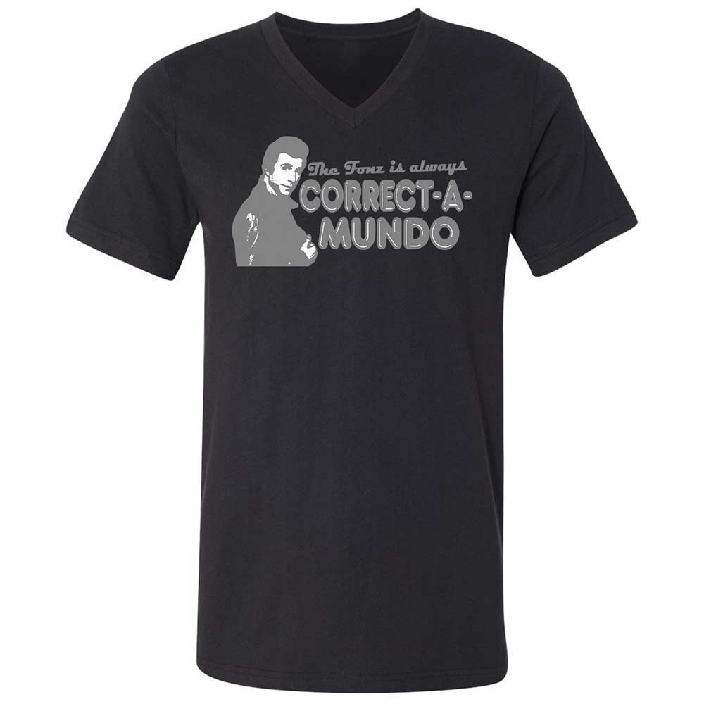 Unisex V-Neck T-Shirt - N1Q8UC2A - Black - 11