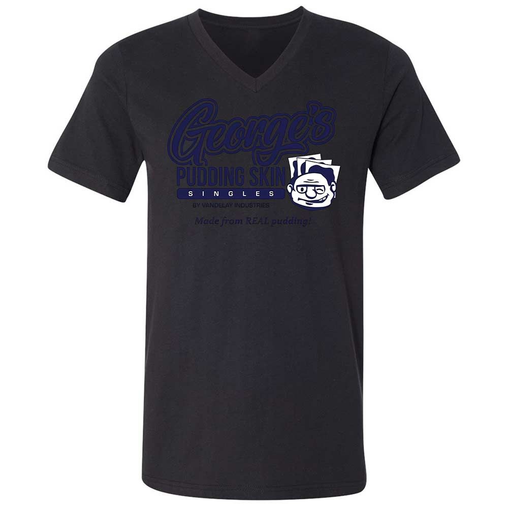 Unisex V-Neck T-Shirt - QMJLXYN4 - Black - 11
