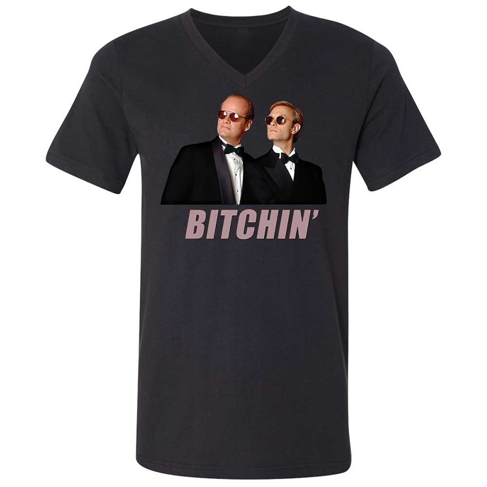 Unisex V-Neck T-Shirt - G48WVGEV - Black - 11