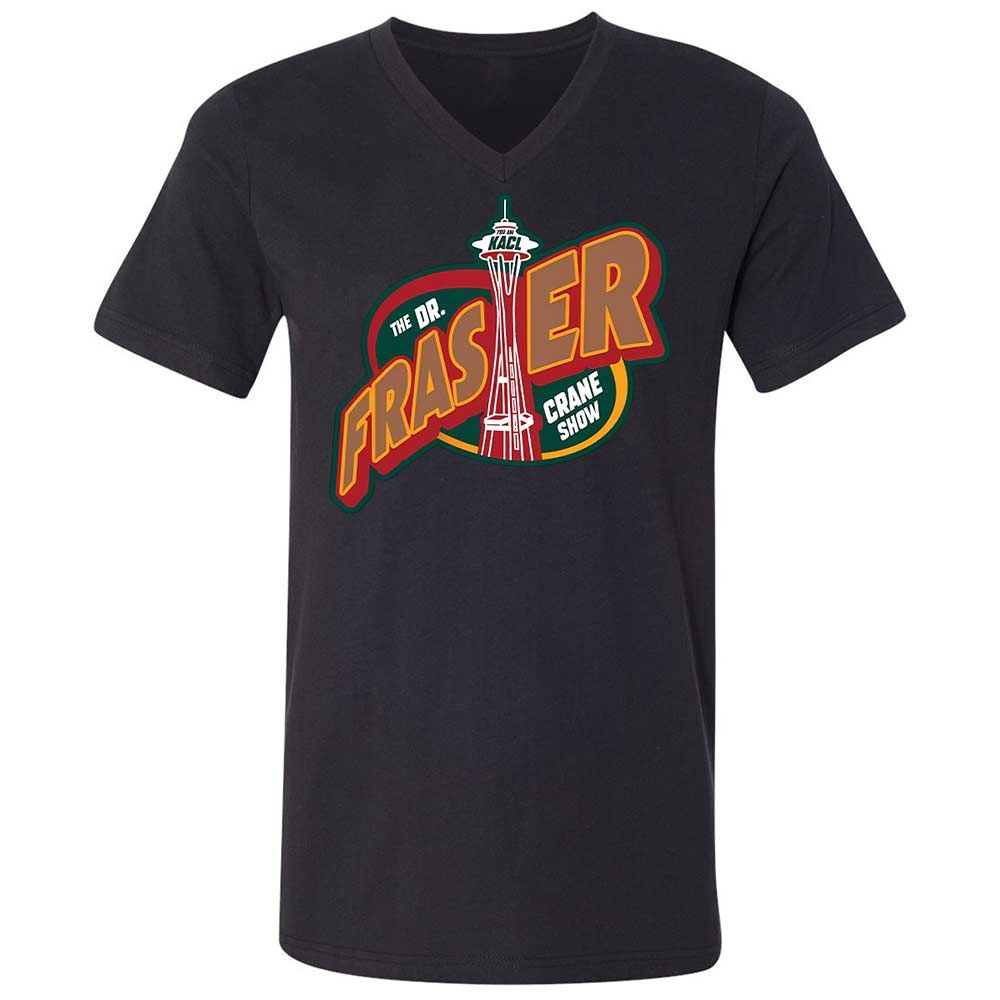 Unisex V-Neck T-Shirt - MYVCWDTS - Black - 11