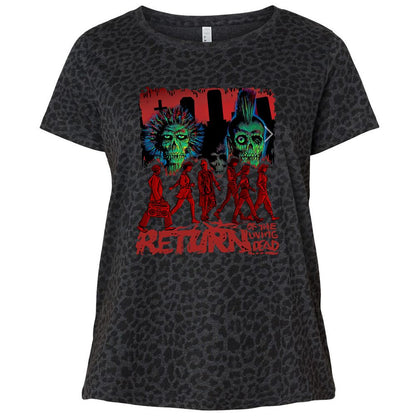 Ladies Curvy Jersey - XCPBQXN3 - Black Leopard - 11