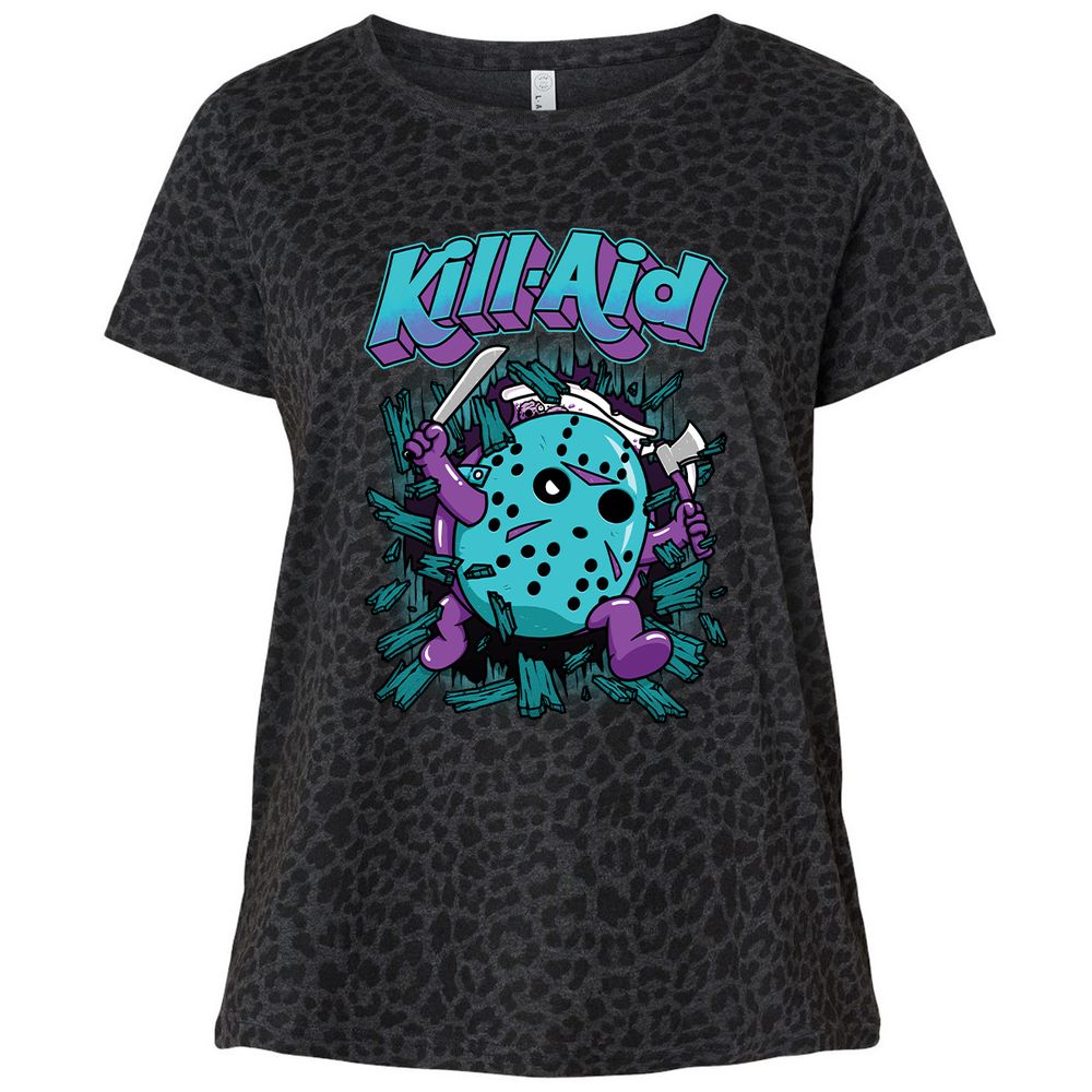 Ladies Curvy Jersey - HAV3GXNB - Black Leopard - 11