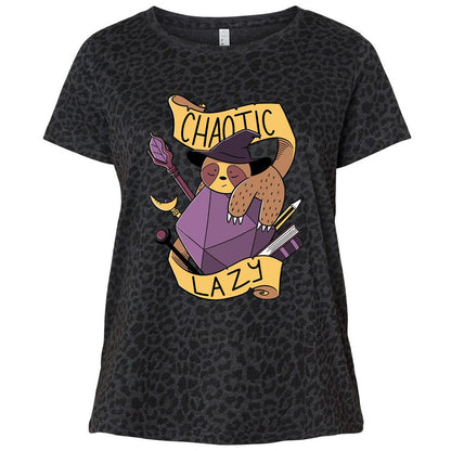 Ladies Curvy Jersey - LQDZCJ7W - Black Leopard - 11