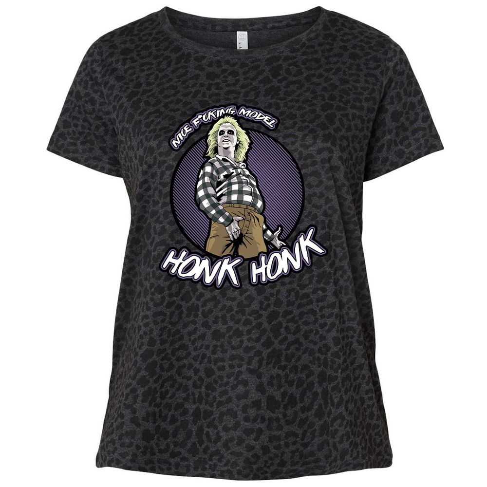 Ladies Curvy Jersey - SUHJYV7F - Black Leopard - 11