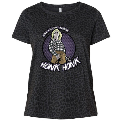 Ladies Curvy Jersey - SUHJYV7F - Black Leopard - 11