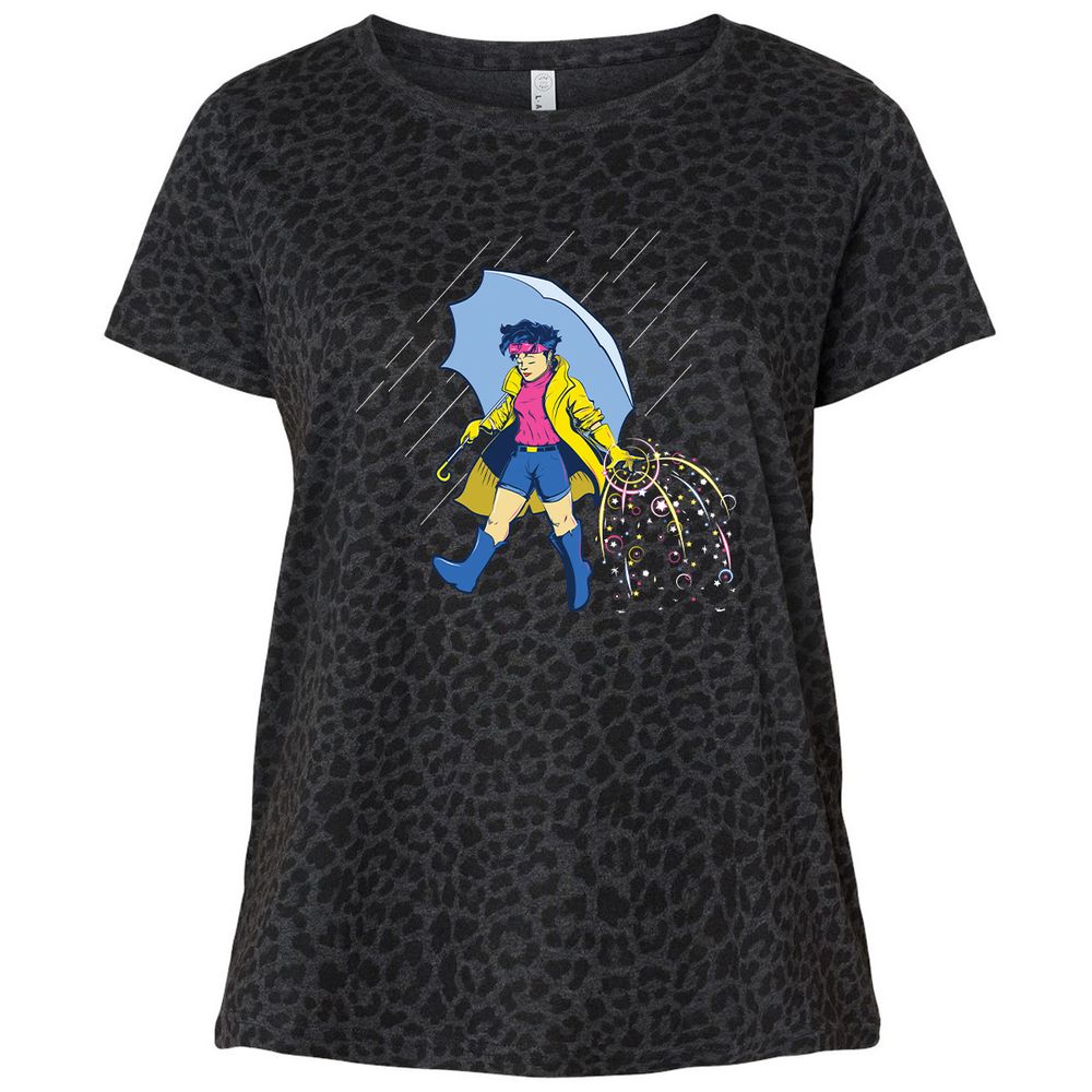 Ladies Curvy Jersey - JUQZP4KY - Black Leopard - 11