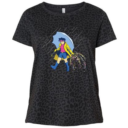 Ladies Curvy Jersey - JUQZP4KY - Black Leopard - 11