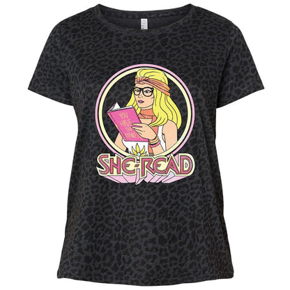 Ladies Curvy Jersey - 6TVK87UU - Black Leopard - 11