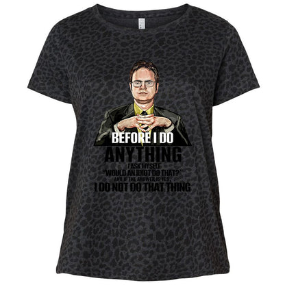 Ladies Curvy Jersey - LV6WFBSM - Black Leopard - 11