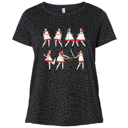 Ladies Curvy Jersey - PTXJHFHP - Black Leopard - 11