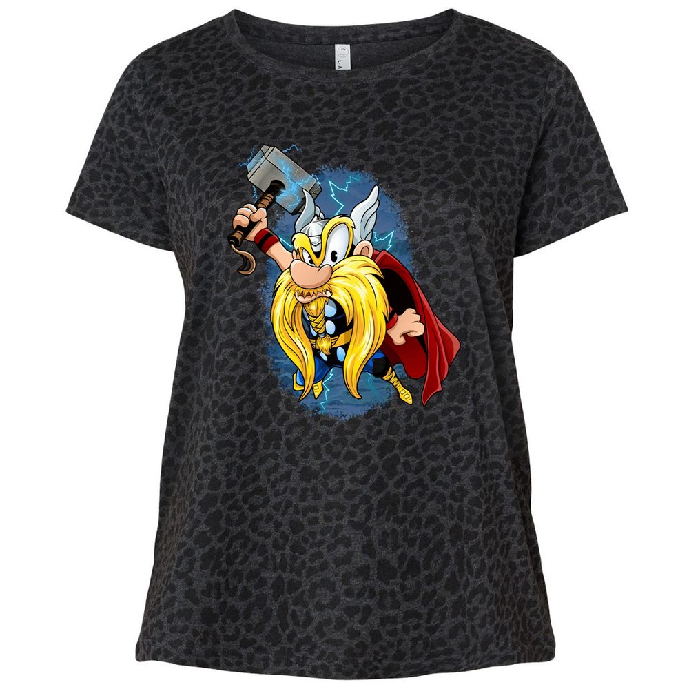 Ladies Curvy Jersey - WBEPTY4T - Black Leopard - 11