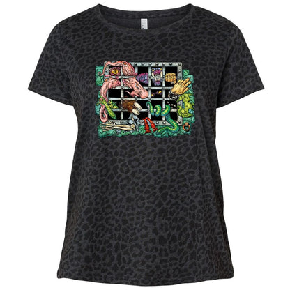 Ladies Curvy Jersey - 8D68EX72 - Black Leopard - 11