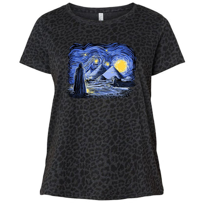 Ladies Curvy Jersey - DEL2QX3P - Black Leopard - 11