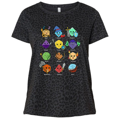 Ladies Curvy Jersey - A8B9AJJB - Black Leopard - 11