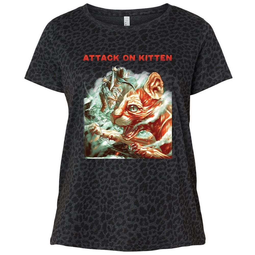 Ladies Curvy Jersey - 98F14LWH - Black Leopard - 11