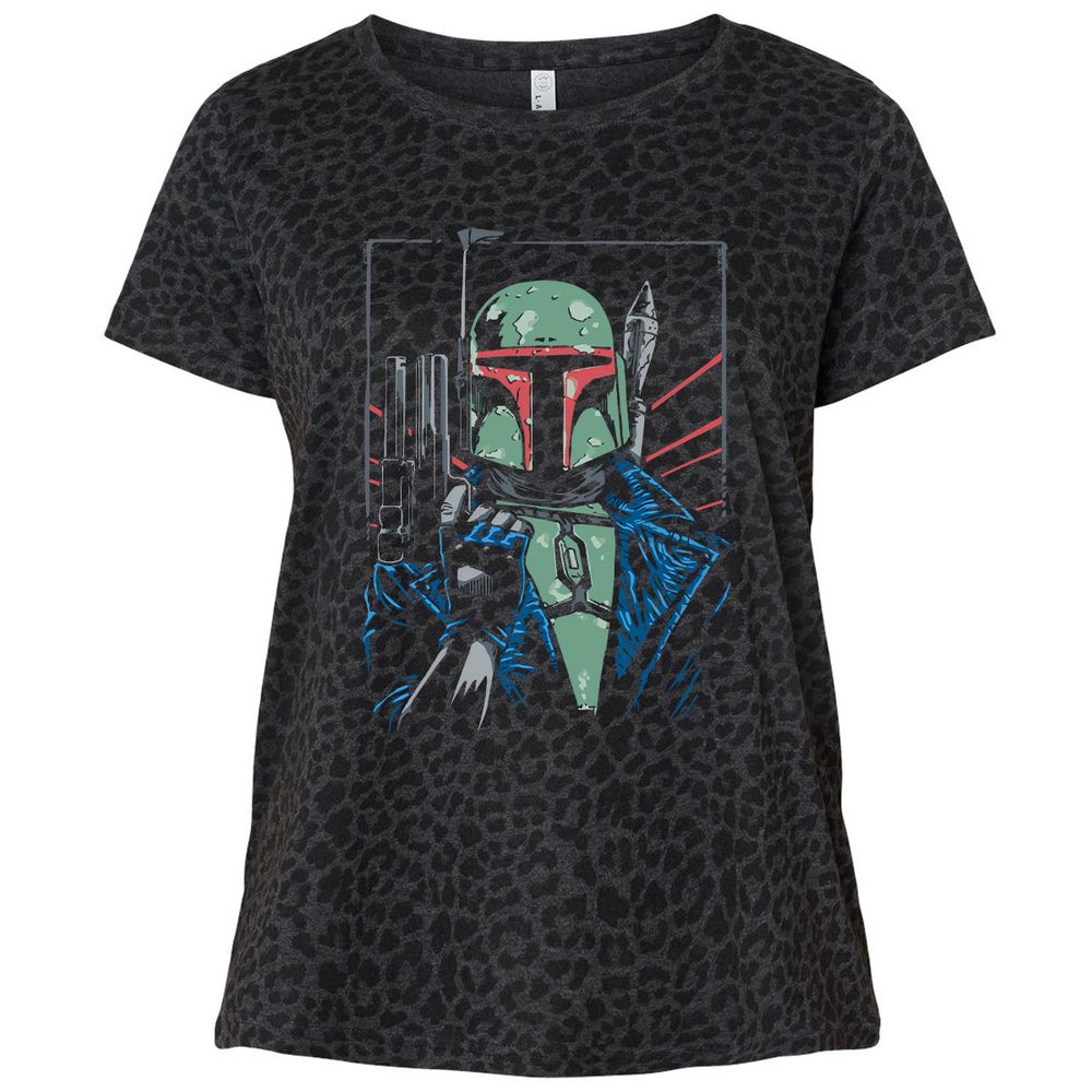 Ladies Curvy Jersey - G82DPTV8 - Black Leopard - 11